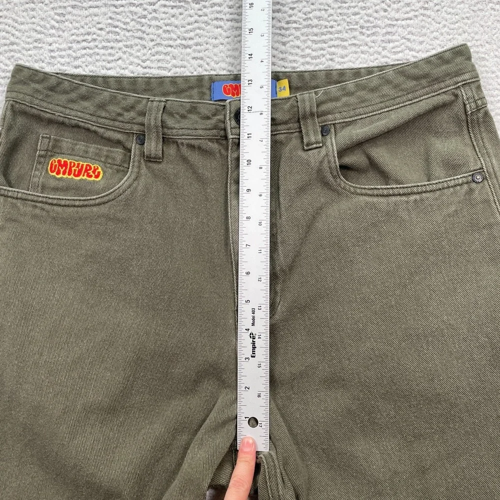 Empyre Skate Pants Olive Green Relax‎ Fit Mens Size 34x29 Hip Hop Streetwear
